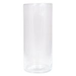 Jarrón de vidrio cilíndrico SANYA OCEAN, transparente, 25cm, Ø11,5cm