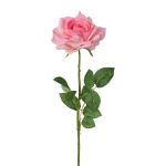 Flor de plástico de rosa DUNKO, rosa, 70cm, Ø11cm