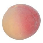 Fruta artificial: melocotón YOLANTHA, amarillo y rojo, 7,5cm, Ø8cm