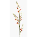 Flor artificial de montbretia KATHERYN, naranja-rojo, 90cm