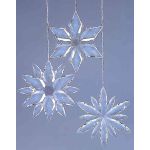 copo de nieve acrílico, Ø11-12cm, 3 surtidos