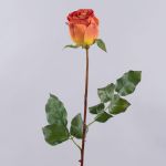Rosa sintética OPHELIE, naranja-amarillo, 85cm, Ø7cm