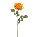 Rosa sintética BRUNETTE, naranja, 70cm, Ø11cm
