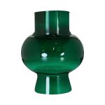 Jarrón de cristal DOLGAF, verde petróleo, 17,5cm, Ø14,8cm