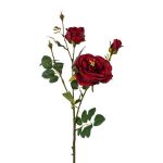 Rama de rosa artificial FRALGO, roja, 60 cm, Ø 3-10 cm