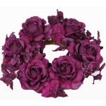 Guirnalda de velas de plástico INGA, rosa, hortensia, violeta, Ø15cm
