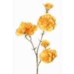 Rama decorativa de clavel STURYN, amarilla, 55 cm, Ø 2,5-6 cm