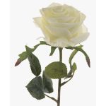 Rosa artificial SIMONY, crema, 45cm, Ø8cm