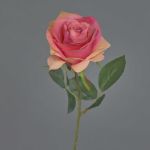 Rosa artificial SIMONY, salmón-rosa, 45cm, Ø8cm