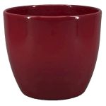 Maceta para plantas TEHERAN BASAR, cerámica, rojo vino, 12cm, Ø13,5cm