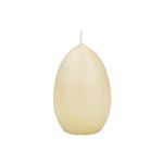 Vela de huevo de Pascua LEONITA, crema, 9cm, 6cm, 16h - Made in Germany