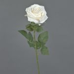 Rosa artificial KAILIN, color crema, 65cm, Ø9cm