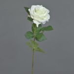Rosa artificial KAILIN, blanca, 65 cm, Ø 9 cm