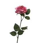 Rosa artificial KAILIN, rosa chillón, 65cm, Ø9cm
