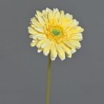 Flor artificial Gerbera QIUDONG, amarilla, 50 cm, Ø 12 cm