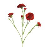Flor decorativa clavel AHONG, rojo, 60 cm, Ø 6-7 cm