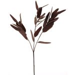 Rama de eucalipto de plástico YUZIMO con semillas, rojo burdeos, 80 cm