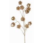 Rama artificial de physalis DUGONG con frutos, dorada, 90cm