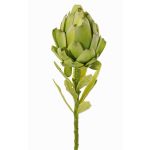 Flor de alcachofa artificial JENBALA, verde, 35 cm, Ø 7 cm