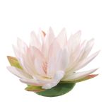 Flor de loto artificial SUADO, flotante, rosa pálido, 6 cm, Ø 15 cm