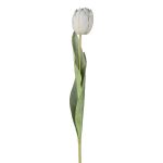 Flor artificial de tulipán GUSNAV, blanca, 50cm, Ø5cm