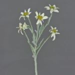 Edelweiss de plástico SOPHIA, blanco, 40cm, Ø5-6cm