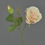 Rosa repollo de plástico JUDY, salmón, 35cm, Ø8cm