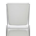 Maceta KIM EARTH, cubos/cuadrado, blanca, 14x14x14cm