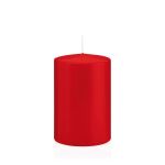 Vela votiva / vela de pilar MAEVA, roja, 15cm, Ø10cm, 113h - Hecho en Alemania