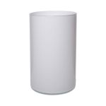 Jarrón cilíndrico de cristal SANYA EARTH, blanco, 30cm, Ø16cm