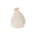 Figura decorativa de gallina de cerámica ARKAS, gris-blanco, 14,5x13,5x20cm