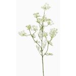 Rama de eneldo de plástico WINCENT con flores, blanco-verde, 80cm