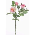 Rama de rosa de plástico CORALEE, rosa, 50cm, Ø3-7cm