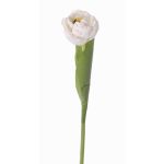 Tulipán de plástico ROMANA, blanco, 45cm, Ø6cm
