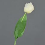 Tulipán de plástico ROMANA, blanco, 45cm, Ø6cm