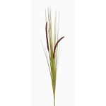Hierba sintética cola de zorra acuática JILL, con palo, panículas, verde-violeta, 90cm