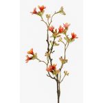 Rama de flor de siete hijos artificial MAREN, naranja, 50cm, Ø1,5-3cm