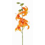 Lirio tigre artificial ASHANTI, naranja, 60cm, Ø10cm