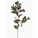 Rama decorativa de acebo TIBAR con bayas, verde, 75cm