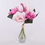 Ramo de magnolias de tela KAYLE, rosa-rosa, 30 cm, Ø 25 cm