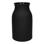 Jarrón de flores LUNARA de cristal, negro mate, 21 cm, Ø 12 cm
