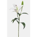 Flor artificial de lirio tigre MIXLON, blanca, 55cm, Ø13cm