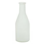 Botella de vidrio ANYA, blanco-mate, 18cm, Ø6,5cm