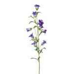Deko Kunstblume Glockenblume AIMI, dunkellila-weiß, 90cm, Ø3-5cm