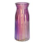 Jarrón de mesa RUBIE de cristal, violeta-iridiscente-transparente, 24cm, Ø11cm