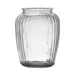 Vaso para velas NOLAN, rayas verticales, transparente, 19,5cm, Ø15,5cm