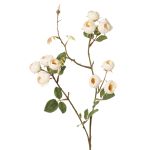 Künstlicher Kohl-Rosen Zweig LORRAINE, Eco Collection, creme-gelb, 60cm, Ø3cm
