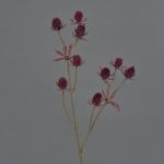 Cardo noble de plástico LOUKAS, rojo burdeos, 45 cm, Ø 1-1,5 cm