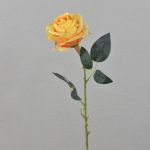 Rosa artificial ELEAZAR, naranja, 65cm, Ø9cm