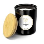 Vela perfumada MIREYA en vaso, Amber Noir, negra, 9,3cm, Ø7,9cm, 35h